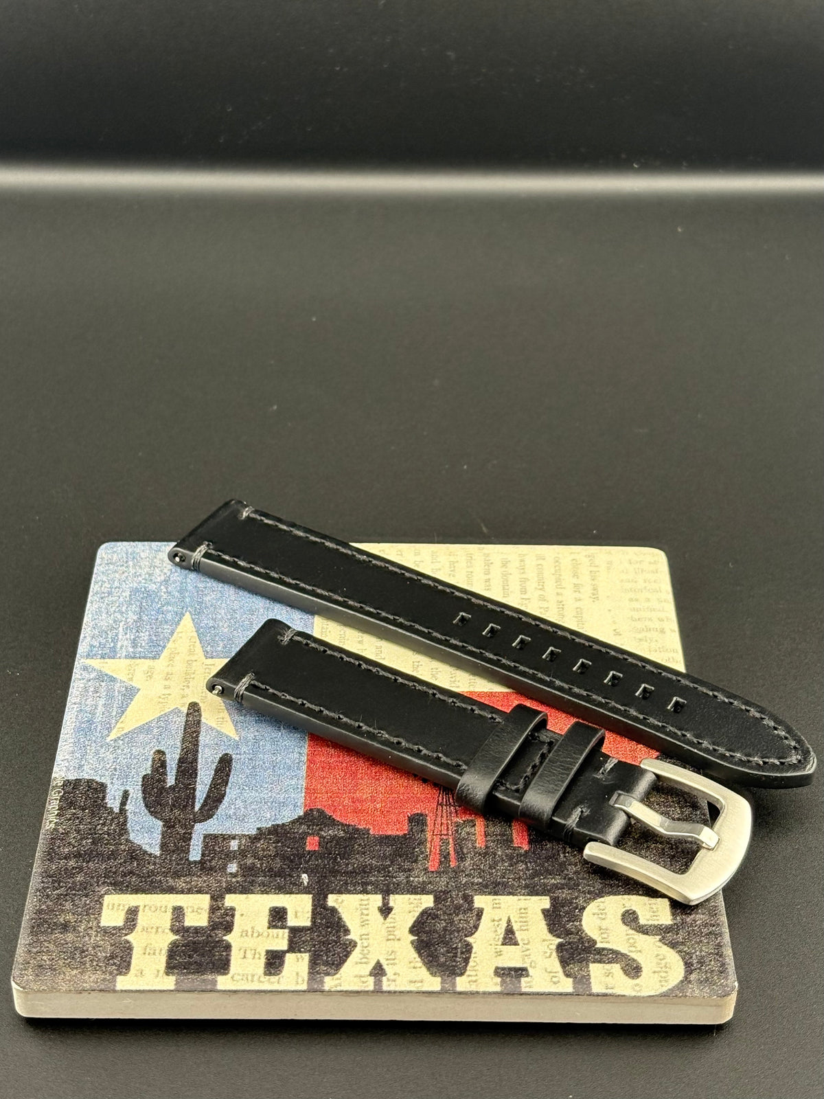 Premium Black 20mm QC Leather Strap